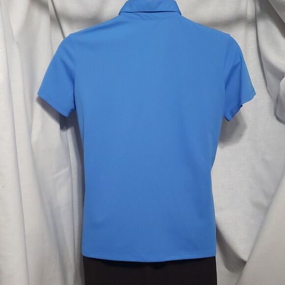 Lady Hagen. NWT. Blue, 4 Button Shirt; Short Sleeve; Point Collar. SZ XL - Picture 4 of 15